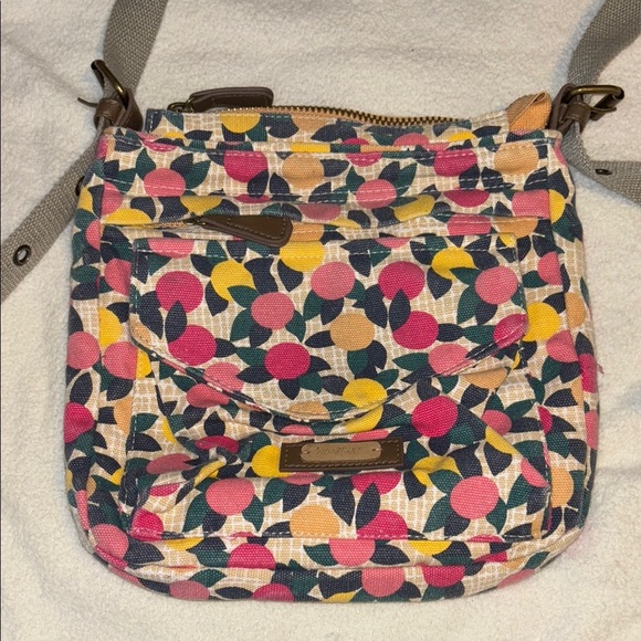 WEIRD FISH BRAND MULTI COLOR CANVAS CROSSBODY LIGHT GREEN CROSSBODY STRAP - Picture 1 of 7
